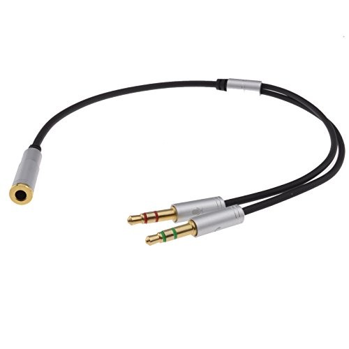 PRO 4 Pole Adapter Cable to Separate Headphone and Mic Sockets 3.5mm [008785] - Afbeelding 10 van 15