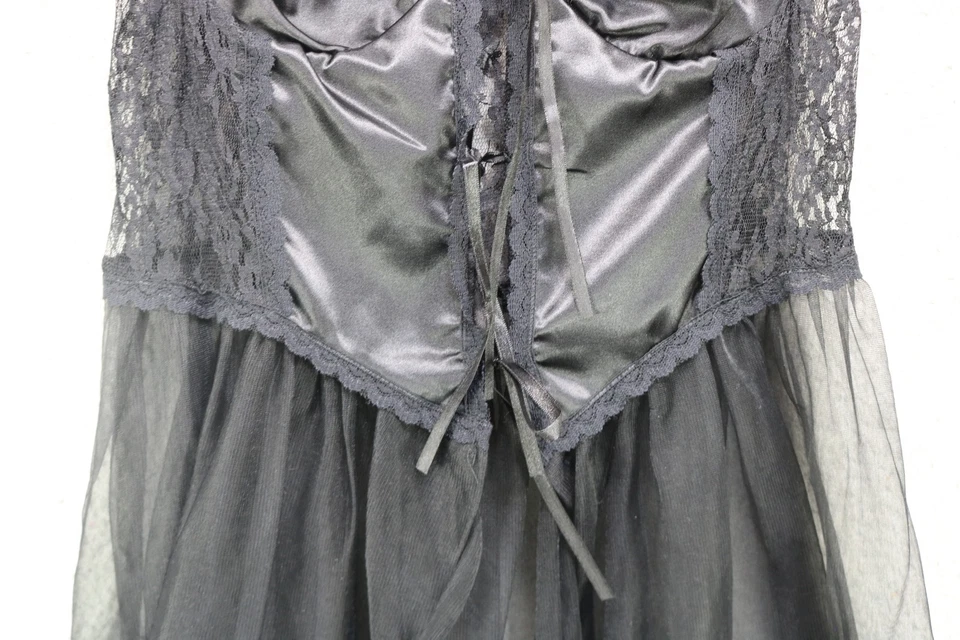 Elegante Momentos Negro Corsé-Estilo Coqueta Malla Vestido Transparente-1X-Sexy Foto 4 de 4