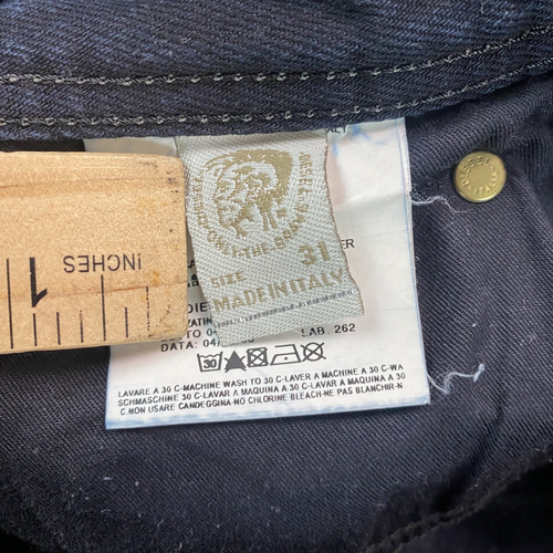 Jeans Diesel Zatiny Para Hombre 31x29 Azul Denim Bootcut Botón Mosca Italia - Imagen 4 de 13