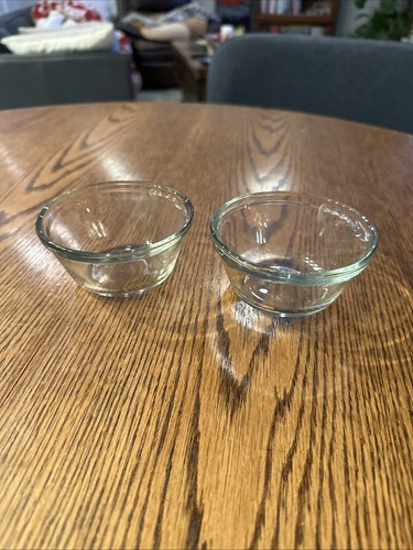 Anchor Hocking Vintage Glass 6oz 177 mL Custard Cup Set Of 2 *Chipped - Picture 2 of 19