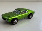 Vintage Hot Wheels Redline Custom AMX LIME GREEN/WHITE INTERIOR Nice Shine!!!