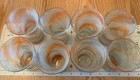 Eight Vintage Orange Swirl Juice Glasses-4 Inches Tall-5 Ounces — photo 1