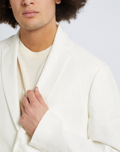 RRP €200 8 Linen Twill Blazer Jacket IT46 US36 S Single Breasted Made in Italy - Picture 4 of 5