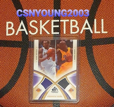 KOBE BRYANT LAMAR ODOM - 2005-06 SP Game Used Authentic Fabrics Dual Gold 38/50 