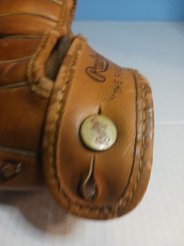 Guanto da baseball vintage Mickey Mantle Rawlings Big Leaguer guanto anni '60 - Foto 6 di 15