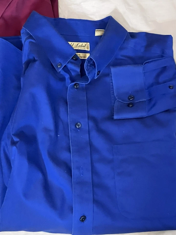 Camisa Roundtree Yorke etiqueta dorada para hombre rendimiento sin hierro 2XLT lote de 2 Foto 4 de 4