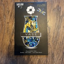 MODGY Expandable Flower Vase Plastic Decorative Modern Dragonfly Tiffany Style