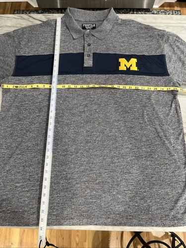Herren Profile Varsity NCAA University of Michigan B&T Poly Farbblock Golf 3XL - Bild 4 von 5