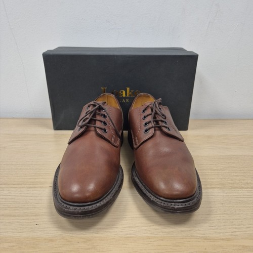 Loake Epsom II braun Leder formell England elegant Derby klobig Schuhe UK 8 Herren - Bild 3 von 13