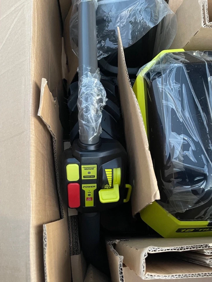 Ryobi 40V HP sin escobillas 18 pulgadas Cultivador de dientes trasero alimentado por batería (SOLO HERRAMIENTA) Foto 2 de 4