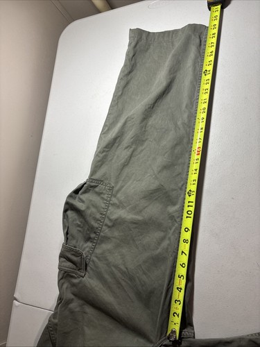 Vtg USA 90s Levi's SILVERTAB Men's Sz 33x32 Wide Leg Green Cargo Khakis act33x29 - Picture 7 of 17