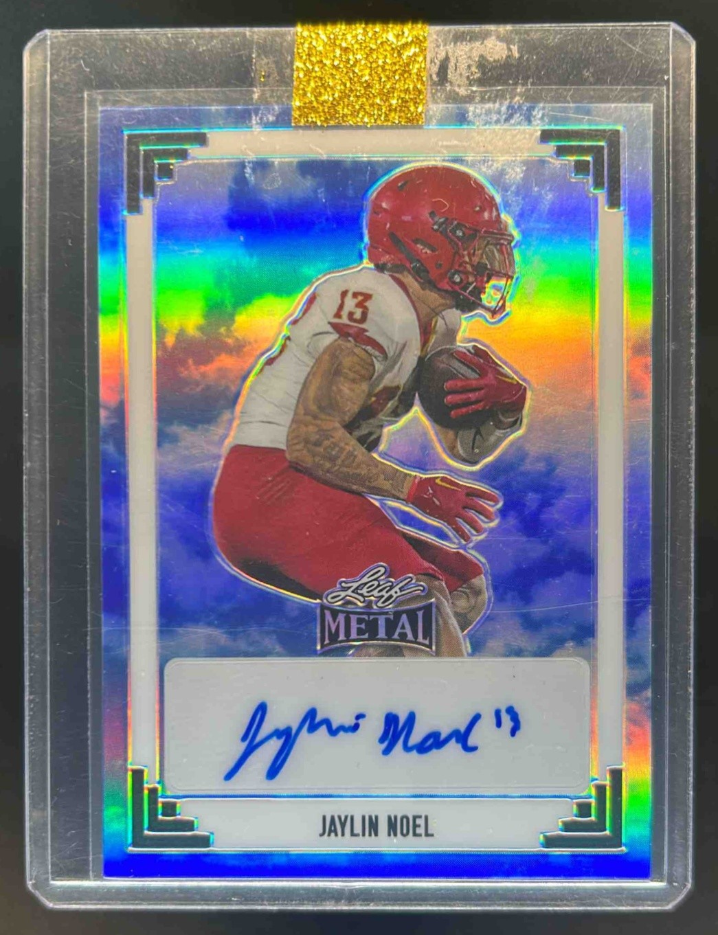 2024 Leaf Metal Jaylin Noel 91 Auto Prismatic Sky Rookie RC #1/1 Cyclones