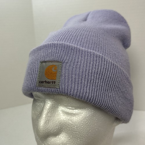 Carhartt Jugend Strick Beanie Mütze Hell Lila Acryl Wintermütze Neu mit Etikett Kaltes Wetter - Bild 4 von 9