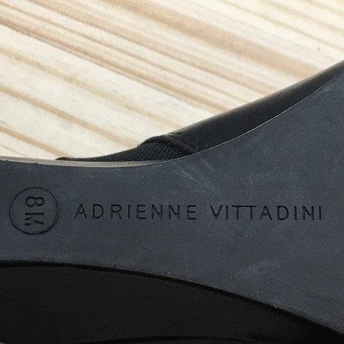 Adrienne Vittadini Sandals Womens 8 M Ami Slip On Slides Black Faux Leather NEW - Picture 14 of 20