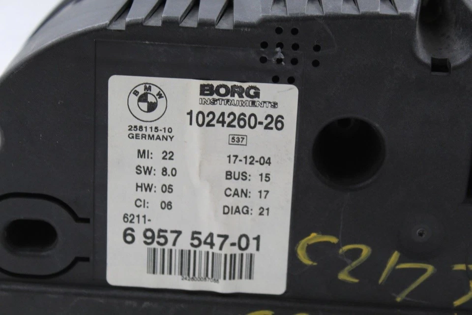 Grupo de velocímetros MPH mercado de Estados Unidos 182 k millas para BMW Z4 2003-2005 OEM #36675 Foto 4 de 4
