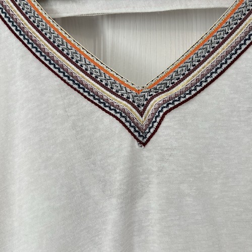 Cozy Co. Camisa Blanca Mujer 1X Bordada Fluida Boho Ligera - Imagen 4 de 8