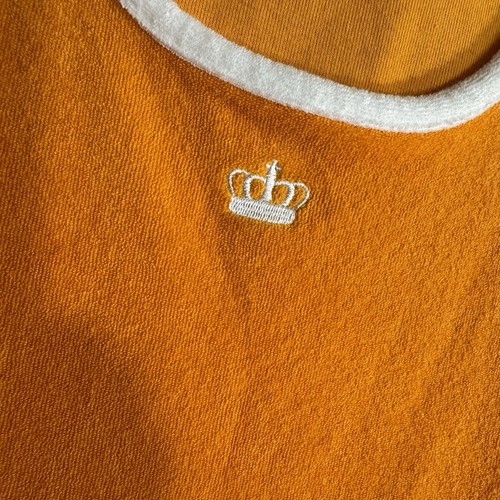 Juicy Couture Orange Stretch Knit Terry Cloth Maxi Dress Retro Y2K Size Medium - Bild 3 von 8