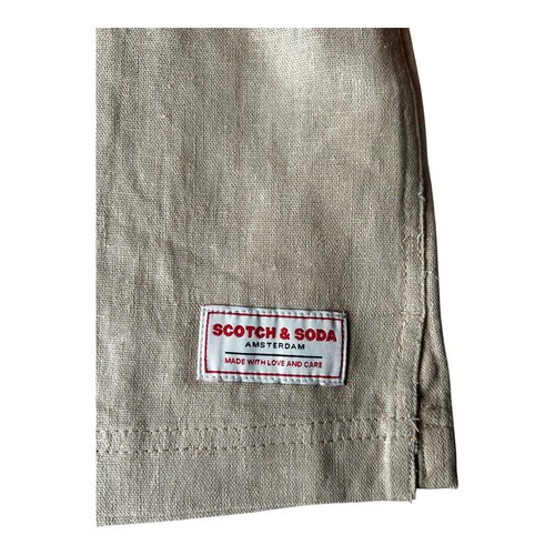 Scotch & soda Camicia Uomo Manica Corta Tessuto Marrone Taglia L - Foto 10 di 11