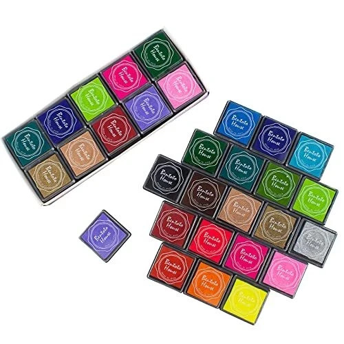 CIOUYAOS 20 Colors Ink Pad Stamps, Washable Safe Craft Inkpad for Rubber - Bild 2 von 5