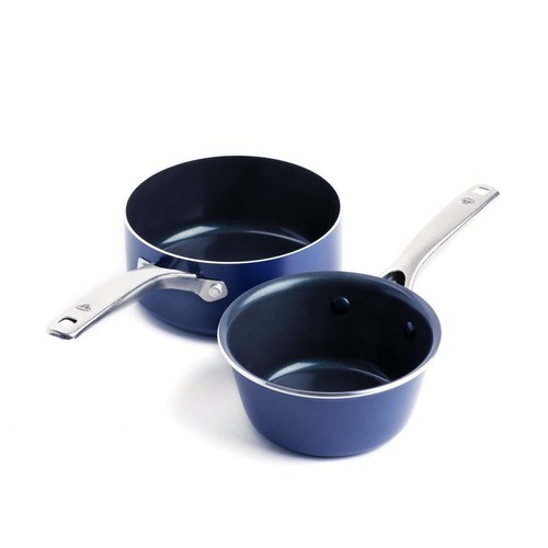 Cookware 1QT and 2QT Saucepan Set, Diamond Infused Ceramic Nonstick, PFAS and...