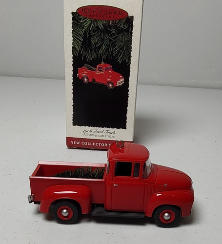 1956 Red Ford Truck Replica Hallmark 1995 Ornament 1st in American Truck Series - Picture 2 of 9
