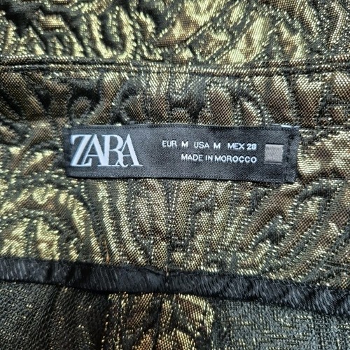 Zara Shorts schwarz & gold glitzernd gold Weihnachten Shorts Smart Party UK 8-10 Medium - Bild 2 von 18