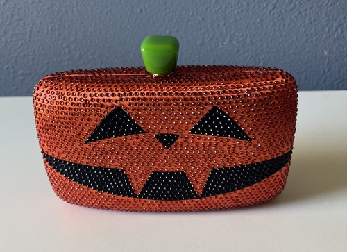 Jack-o’-lantern Rhinestone Purse / clutch, Hard case. New. - Bild 2 von 9