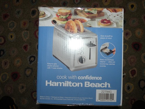 22794G Hamilton Beach Modern 2-Slice Stainless Steel Toaster 2023 New Bagel Wide - Picture 4 of 6