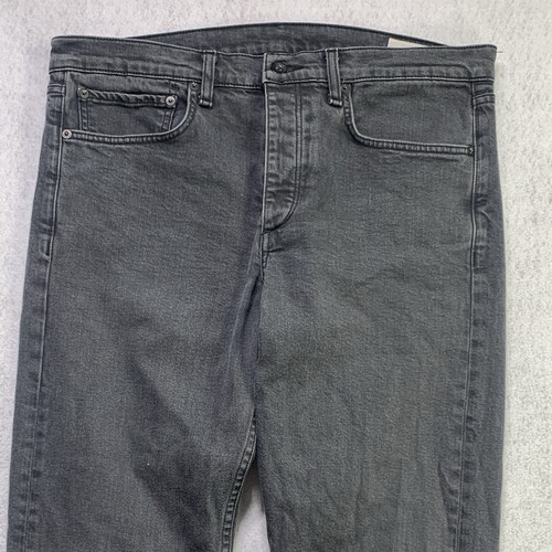 Rag & Bone Fit 2 Slim Jeans Men’s 34x31 Gray Stretch Denim Made USA Shelter Wash - Picture 2 of 9