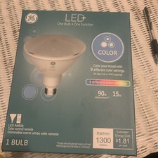 GE Lighting LED  Color Changing Light Bulb With Remote Control 90w Repl 15w