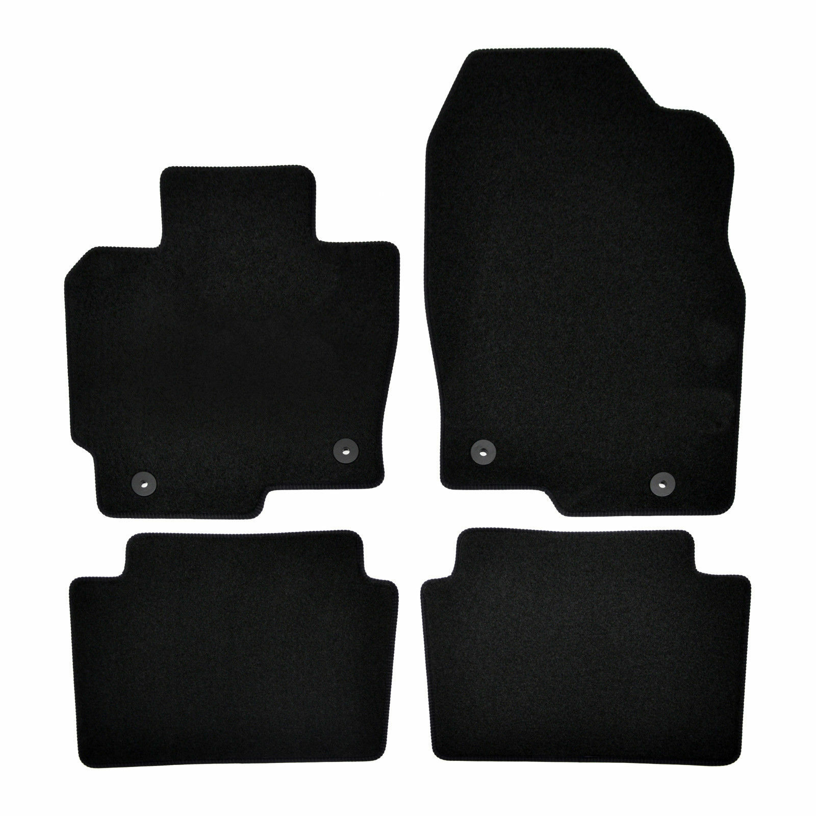 Tapis de sol velours noir Mazda CX-5 avec dossier antidérapant robuste