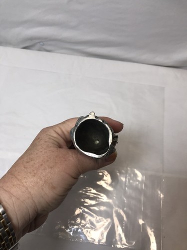 VTG Pewter/brass Figurine Girl In Cloak game piece chess - Picture 8 of 9