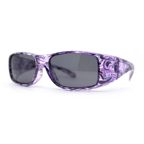 Gafas de sol polarizadas súper anchas de gran tamaño 63 mm ajuste rectangular sobre plástico - Imagen 2 de 21