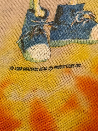 Vintage Grateful Dead 1987 Fall Tour T-Shirt Sz L Tie Dye Concert Jerry Garcia - Picture 5 of 6