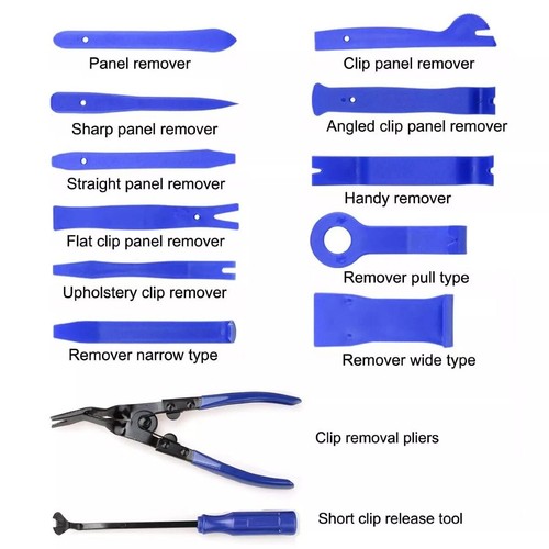19Pcs Car Trim Removal Pry Tool Set Molding Panel Door Dash Interior Clip Kit - Picture 12 of 17