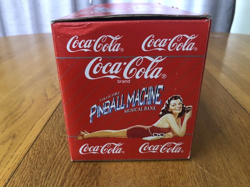 1998 ENESCO COCA-COLA PINBALL MACHINE MUSICAL BANK PINUP GIRLS NOS MAN CAVE - Picture 19 of 22