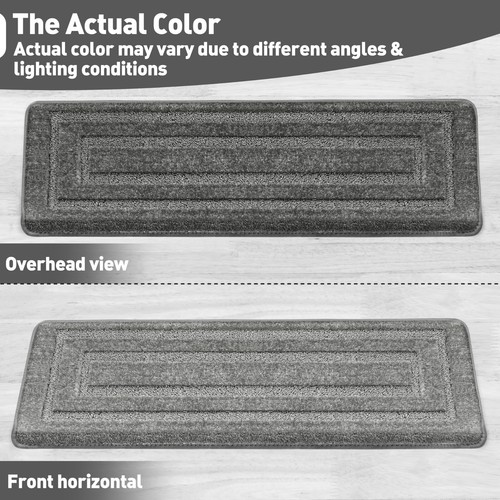 Bullnosed Carpet Stair Tread Cover 14Pcs+Landing Mat Set Self adhensive PURE ERA - Picture 88 of 119