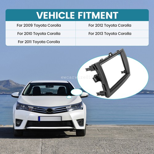 Kit de montaje de tablero de instalación de radio de repuesto doble DIN para Toyota Corolla 09-13 - Imagen 5 de 9