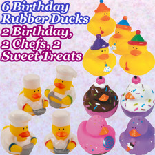 6 Rubber Ducks 2 Happy Birthday, 2 Chefs/Cooks  2 Cupcakes/Sweet Treats      