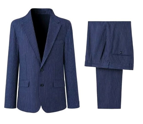 Douglas Hayward Mayfair Burlington Pinstripe Two Piece Suit Navy uk 44 - Picture 2 of 15