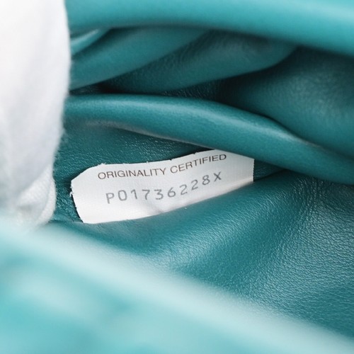 BOTTEGA VENETA Logo La Cadena Bolsa Cuerpo Bolso de Hombro Cuero Verde GHW 609RK531 - Imagen 15 de 19