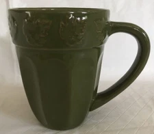 Harry and David Fall Maple Leaf Autumn Green Ceramic Coffee Mug Cup 5"