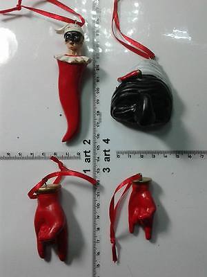 1 CORNO CORNI SCIO/' resina porta fortuna portachiavi horn charms pulcinella