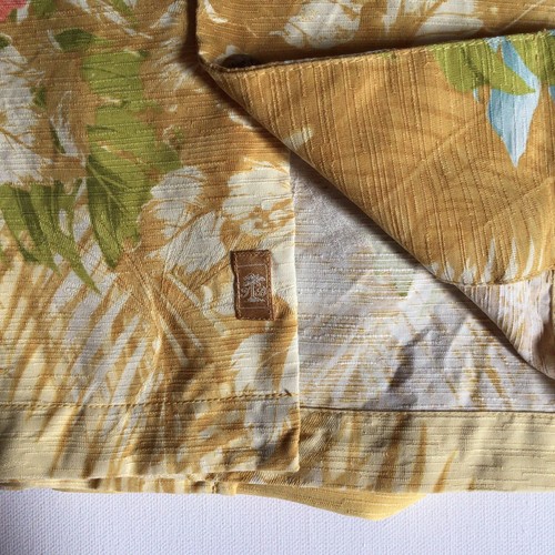 Camisa Tommy Bahama Seda Hawaiana Tropical Amarilla Floral Para Hombre Talla Grande - Imagen 7 de 8