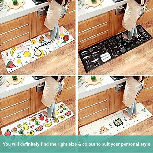Lecluse Kitchen Non-Slip Mat Home Floor Carpet Rug Waterproof Anti-Oil PVC - Picture 11 of 18