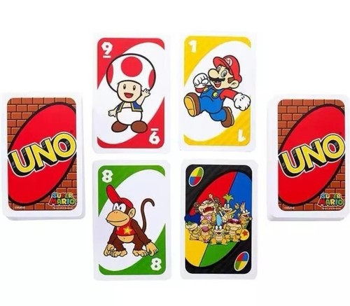 UNO Jeu de société Super Mario Bros, Jeux Iconique De Chez Nintendo - Picture 3 of 4