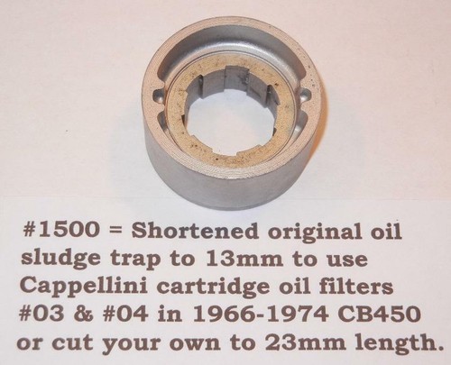 Honda CB450 Cappellini custom cut sludge spacer to use with #03 #04 filter  -1500 | eBay
