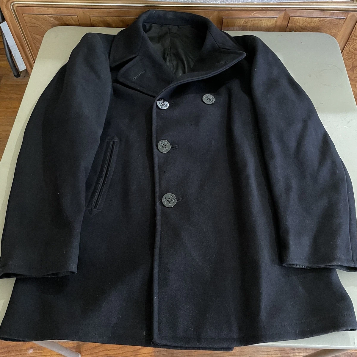 Mens 100 wool pea coat cheap