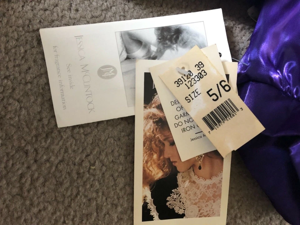 Vestido vintage de los años 80 Deadstock Jessica McClintock  Foto 4 de 4