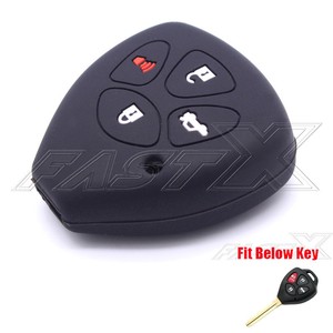 Silicone-Key-Cover-Shell-fit-for-TOYOTA-Corolla-Camry-Remote-Key-Case-Fob-Black